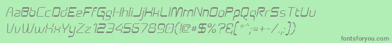 Aunchantedoblique Font – Gray Fonts on Green Background