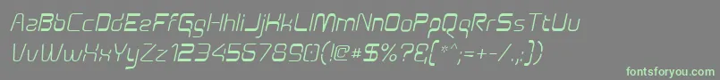 Aunchantedoblique-fontti – vihreät fontit harmaalla taustalla