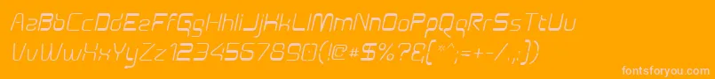 Aunchantedoblique Font – Pink Fonts on Orange Background