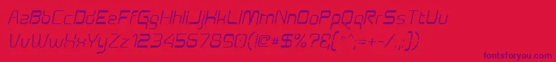 Aunchantedoblique Font – Purple Fonts on Red Background