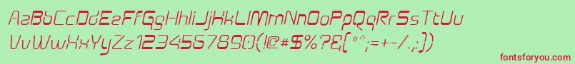 Aunchantedoblique Font – Red Fonts on Green Background
