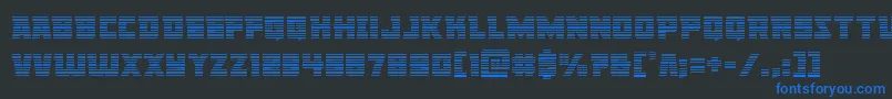 Libertylegiongrad Font – Blue Fonts on Black Background