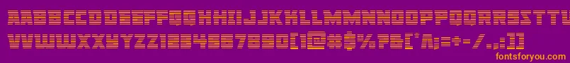 Libertylegiongrad Font – Orange Fonts on Purple Background