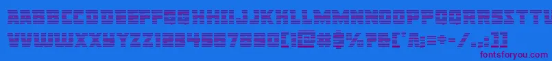 Libertylegiongrad Font – Purple Fonts on Blue Background