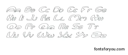 QurveHollowWideItalic-fontti