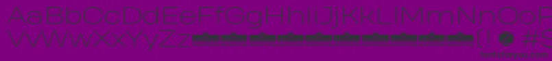 HeadingProWideExtralightTrial Font – Black Fonts on Purple Background