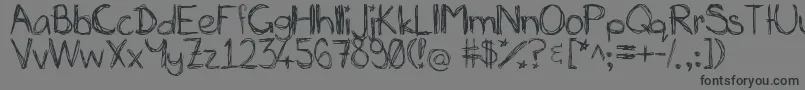 Шрифт Miasscribblings – чёрные шрифты на сером фоне