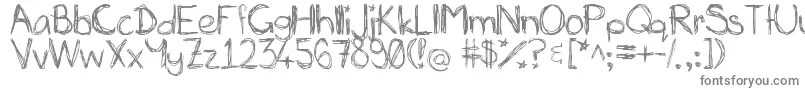 Miasscribblings-Schriftart – Graue Schriften auf weißem Hintergrund