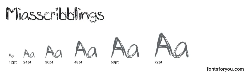 Miasscribblings Font Sizes