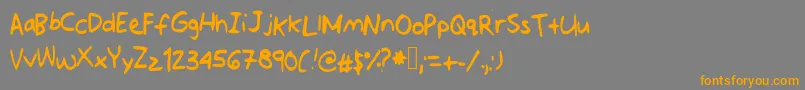 Jotdownsomenotes Font – Orange Fonts on Gray Background