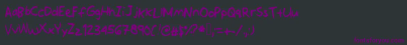Jotdownsomenotes Font – Purple Fonts on Black Background