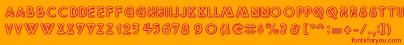 Quantumn Font – Red Fonts on Orange Background