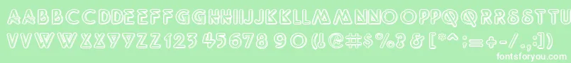 フォントQuantumn – 緑の背景に白い文字