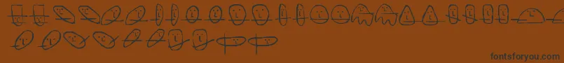 UnusualSuspectsSquareEyes Font – Black Fonts on Brown Background