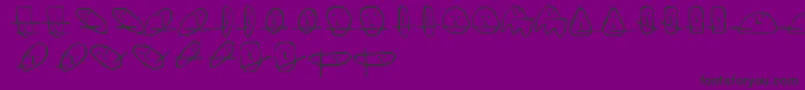 UnusualSuspectsSquareEyes Font – Black Fonts on Purple Background