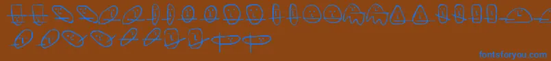 UnusualSuspectsSquareEyes Font – Blue Fonts on Brown Background
