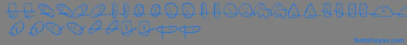UnusualSuspectsSquareEyes Font – Blue Fonts on Gray Background