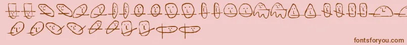 UnusualSuspectsSquareEyes Font – Brown Fonts on Pink Background