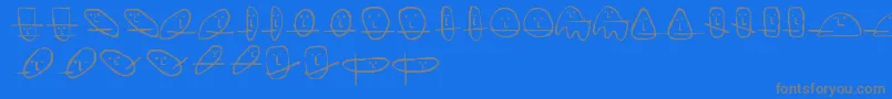 UnusualSuspectsSquareEyes Font – Gray Fonts on Blue Background