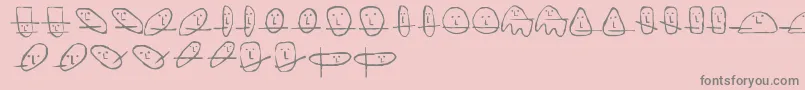 UnusualSuspectsSquareEyes Font – Gray Fonts on Pink Background