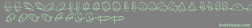 UnusualSuspectsSquareEyes Font – Green Fonts on Gray Background
