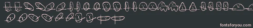 UnusualSuspectsSquareEyes Font – Pink Fonts on Black Background
