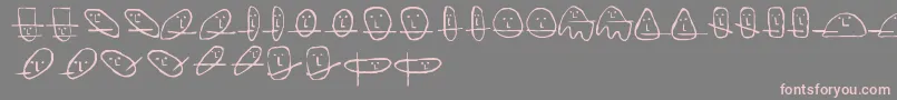 UnusualSuspectsSquareEyes Font – Pink Fonts on Gray Background