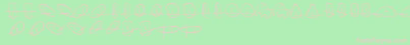 UnusualSuspectsSquareEyes Font – Pink Fonts on Green Background