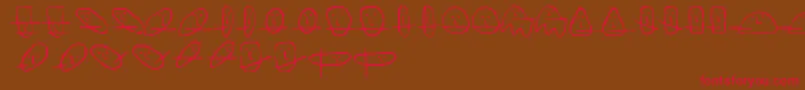 UnusualSuspectsSquareEyes Font – Red Fonts on Brown Background
