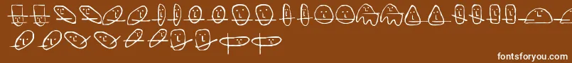 UnusualSuspectsSquareEyes Font – White Fonts on Brown Background