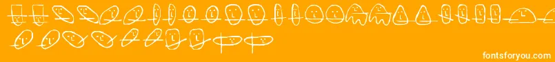 UnusualSuspectsSquareEyes Font – White Fonts on Orange Background