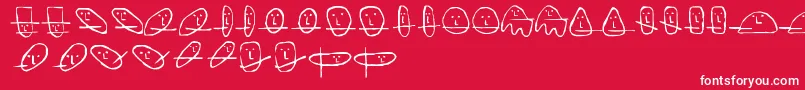 UnusualSuspectsSquareEyes Font – White Fonts on Red Background