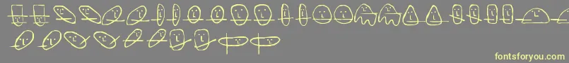 UnusualSuspectsSquareEyes Font – Yellow Fonts on Gray Background