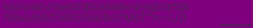 Bwherogreezero-Schriftart – Schwarze Schriften auf violettem Hintergrund