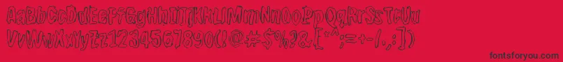 Bwherogreezero Font – Black Fonts on Red Background