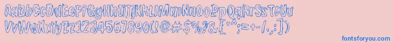 Bwherogreezero Font – Blue Fonts on Pink Background