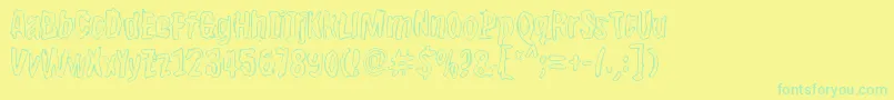 Подробнее о шрифте Bwherogreezero Шрифт Bwherogreezero – зелёные шрифты на жёлтом фоне