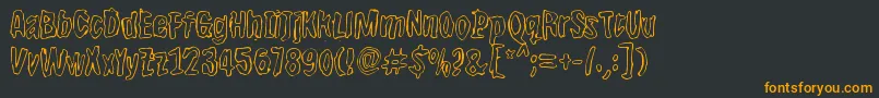 Bwherogreezero Font – Orange Fonts on Black Background