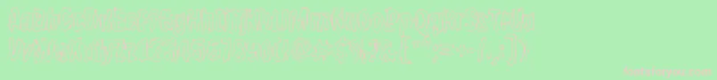 Bwherogreezero Font – Pink Fonts on Green Background