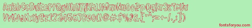 Bwherogreezero Font – Red Fonts on Green Background