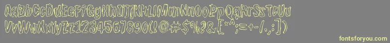 Bwherogreezero Font – Yellow Fonts on Gray Background