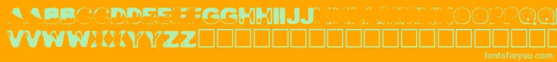 Desi Font – Green Fonts on Orange Background