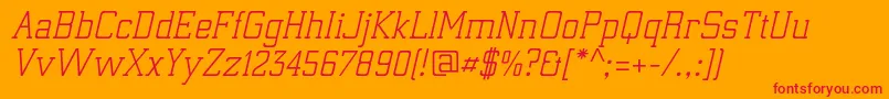 ElectrumadfexpOblique Font – Red Fonts on Orange Background