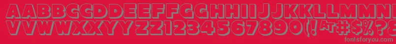 SansPosterBold3DJl Font – Gray Fonts on Red Background