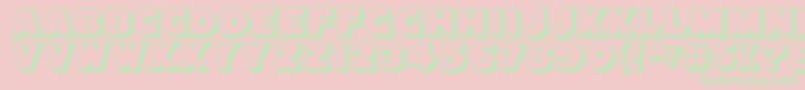 SansPosterBold3DJl Font – Green Fonts on Pink Background