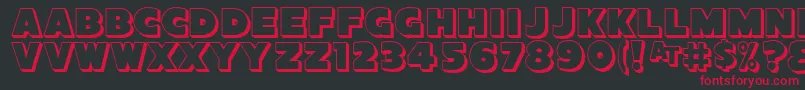 SansPosterBold3DJl Font – Red Fonts on Black Background
