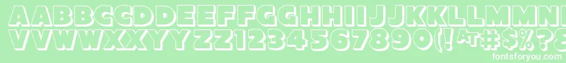 SansPosterBold3DJl Font – White Fonts on Green Background