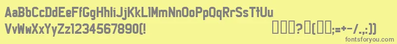 Licep Font – Gray Fonts on Yellow Background