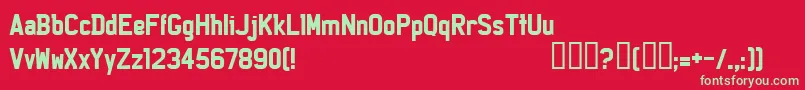 Licep Font – Green Fonts on Red Background