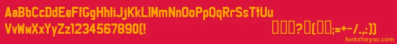 Licep Font – Orange Fonts on Red Background